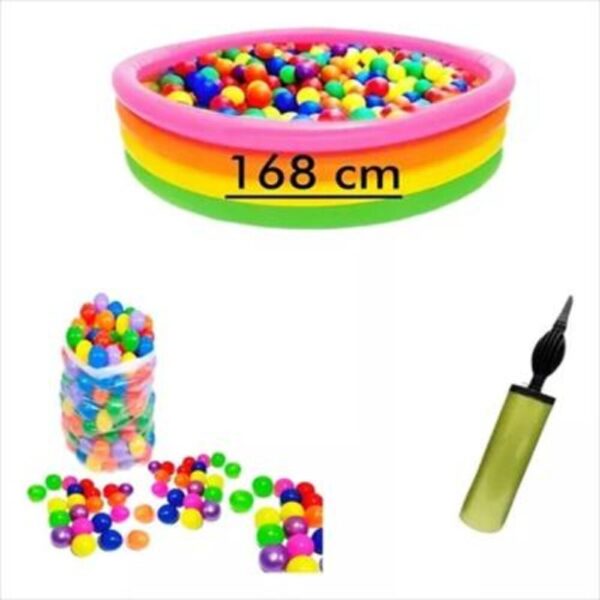 Combo Piscina 168cm Rodadero Niña 200 Pelotas con inflador