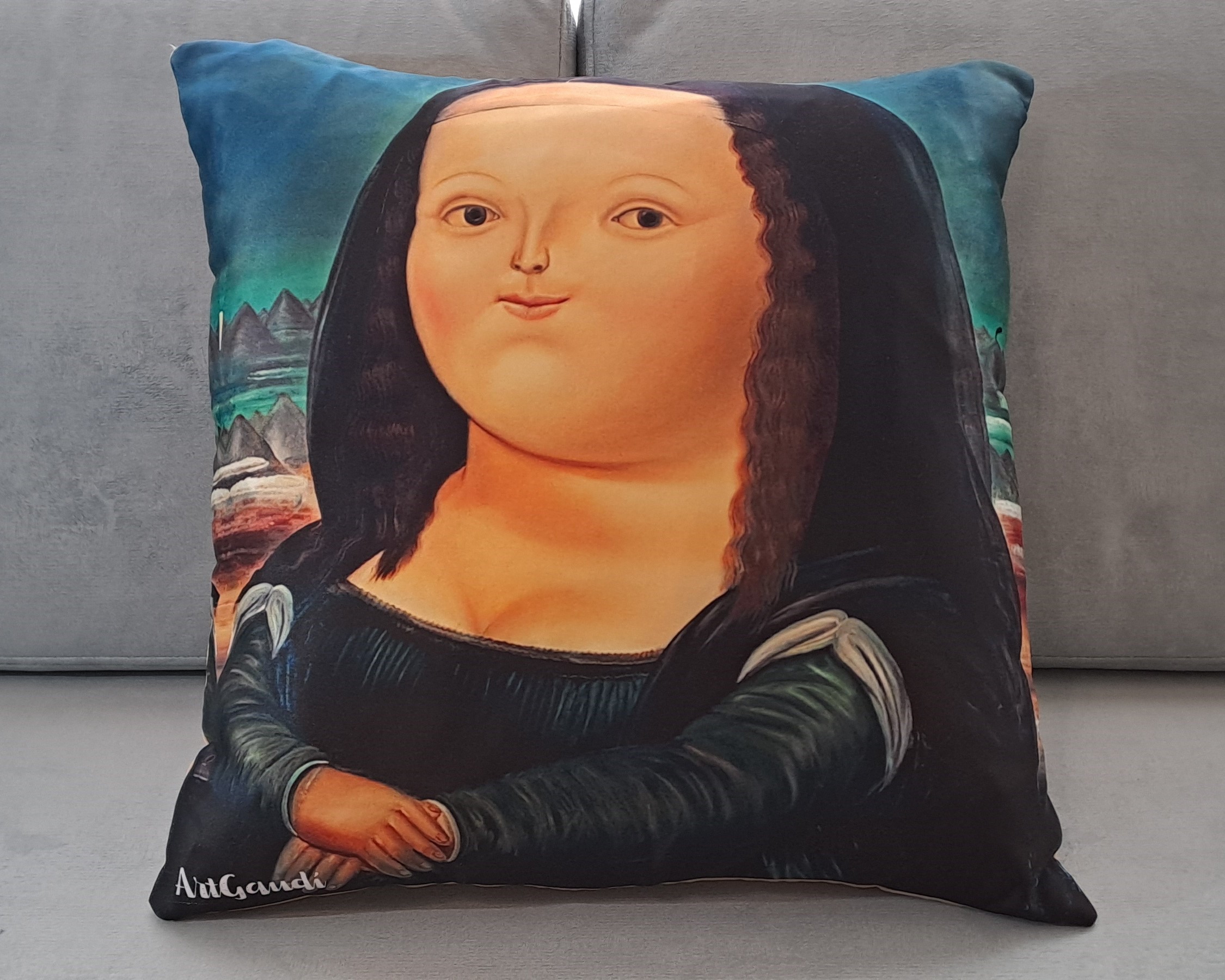 COJín LA MONALISA DOCE AÑOS DE FERNANDO BOTERO - Imagen 2