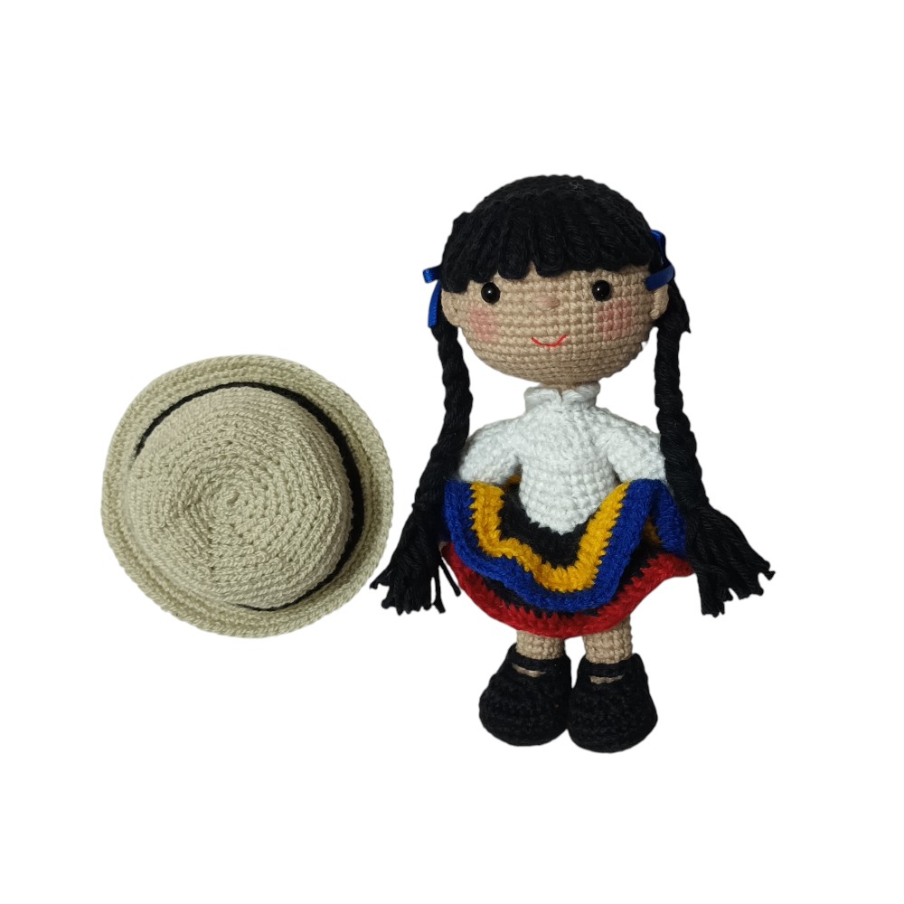 Muñequita andina tejida - Imagen 3
