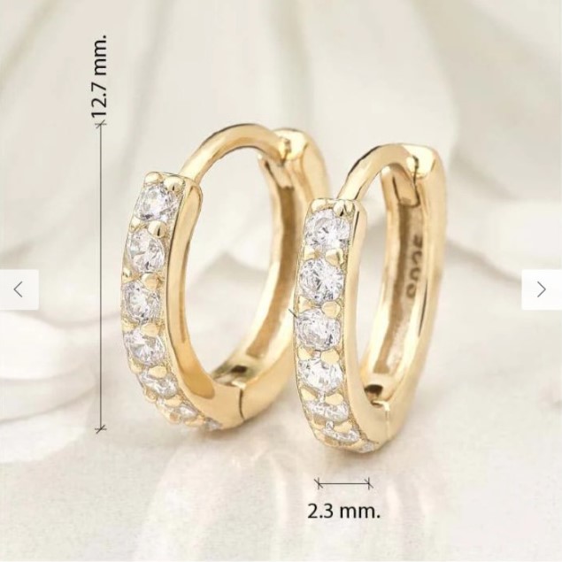 Aretes Musa plata oro - Imagen 5