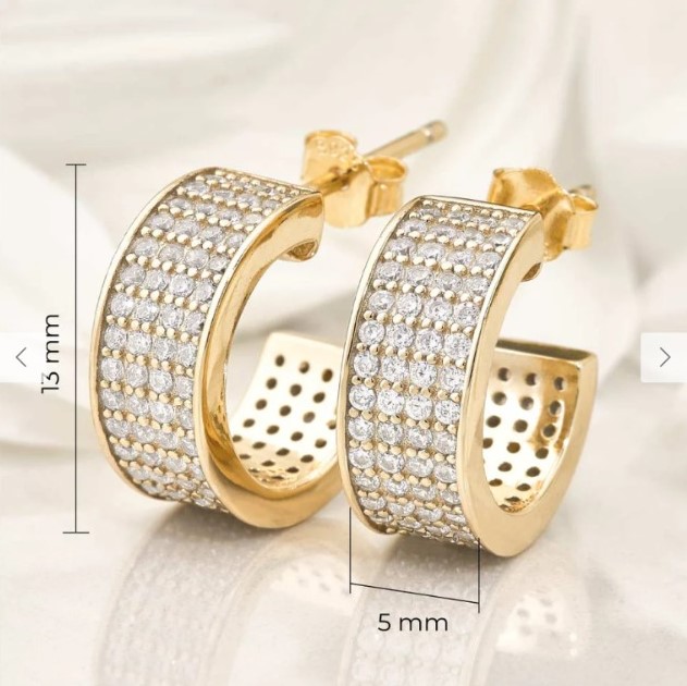 Aretes olimpia plata oro - Imagen 4