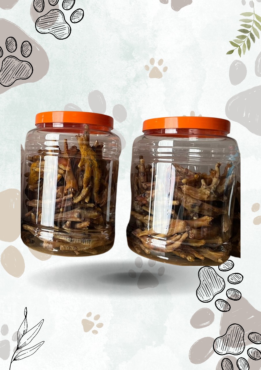 Patas de pollo deshidratadas