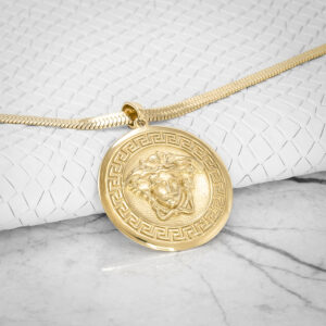 Medalla medusa dorada