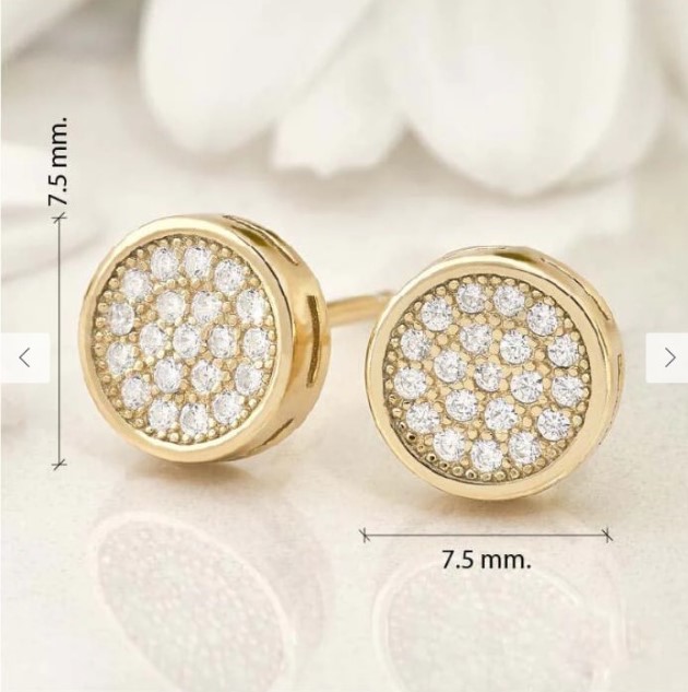 Aretes Queen plata oro - Imagen 4