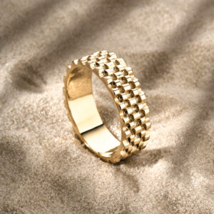 Anillo Titán para hombre en oro laminado