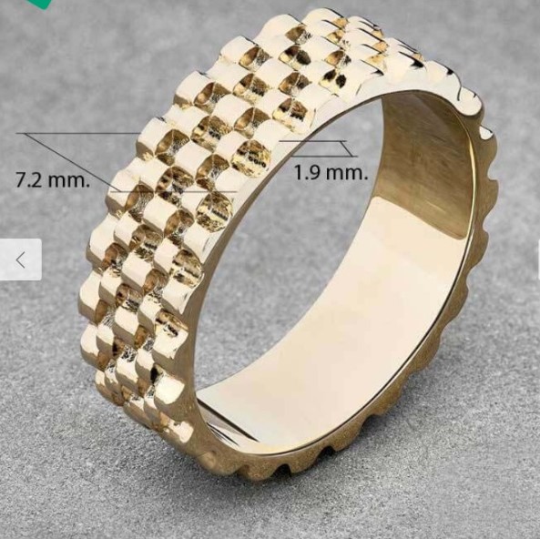 Anillo Titán para hombre en oro laminado - Imagen 3