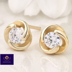 Aretes Topi plata oro