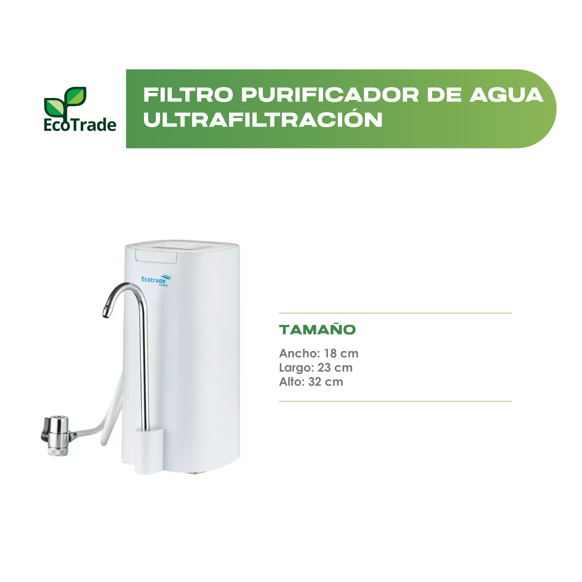 Filtro Purificador De Agua Casero Ultrafiltración Ecotrade - Imagen 2