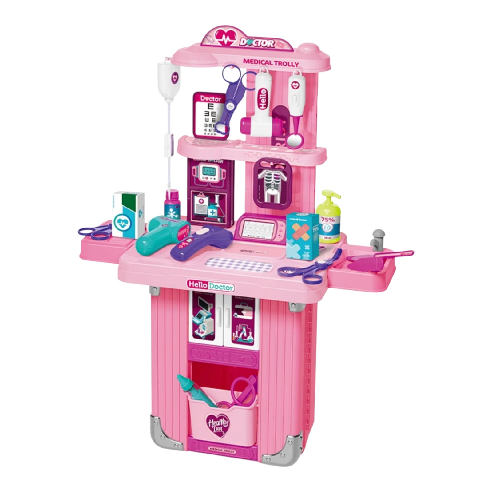 Kit maleta doctora juguete didactico rodachines portatil - Imagen 2