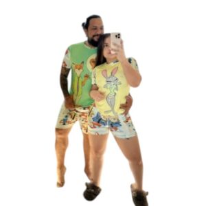 Pijamas para parejas en short estampadas