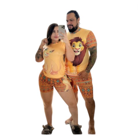 Pijama para parejas Rey León
