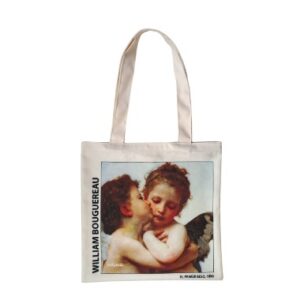 TOTE BAG OBRA CLASICA EL PRIMER BESO DE WILLIAM ADOLPHE BOUGUEREAU