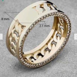 Anillo Zeus para hombre en oro laminado