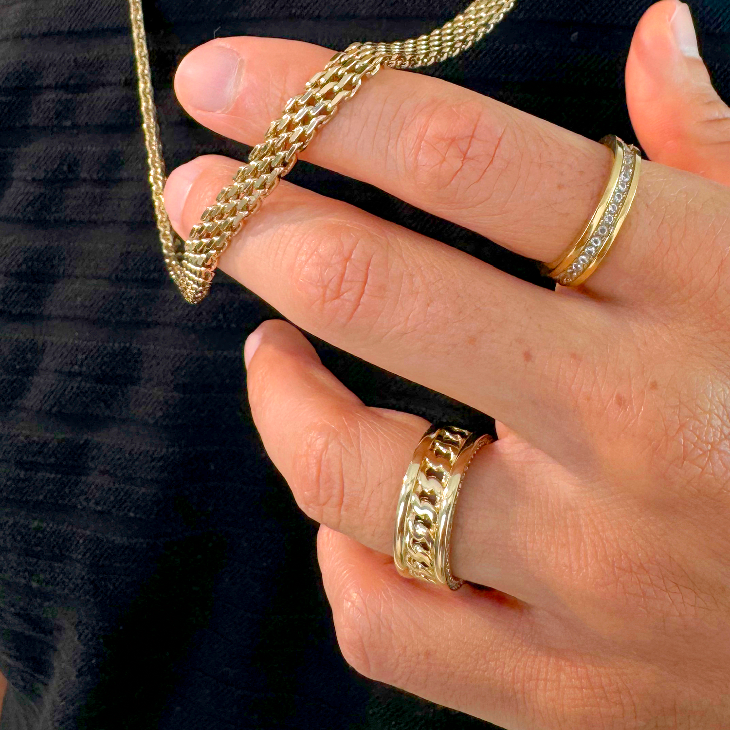 Anillo Zeus para hombre en oro laminado - Imagen 4