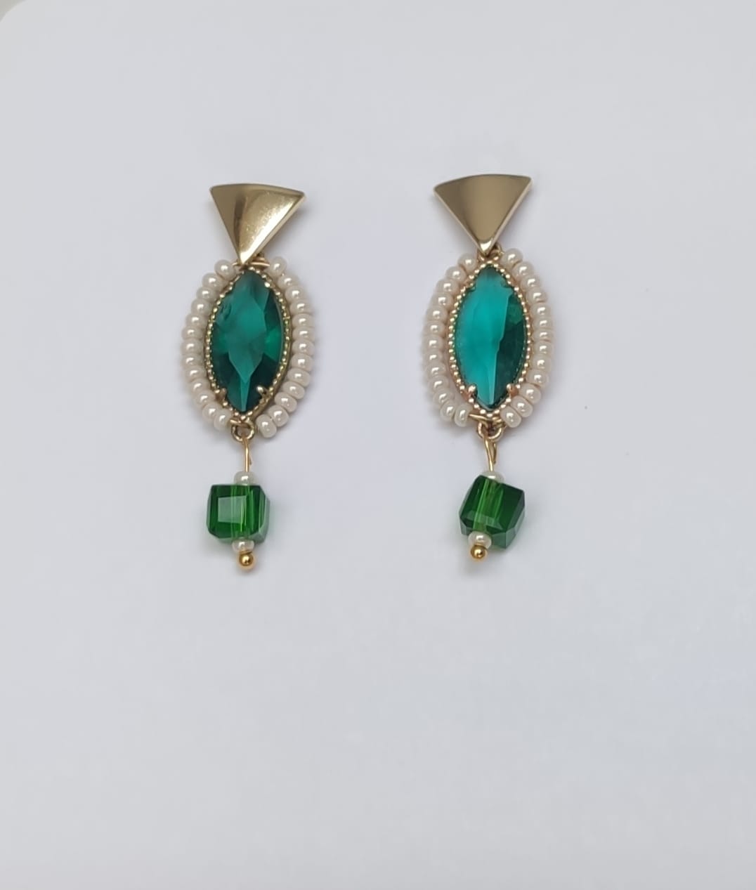 Aretes Tipo Esmeralda - Imagen 2