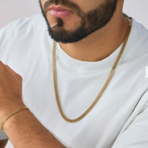 Combo Chinesco cadena y pulso tejido 4mm