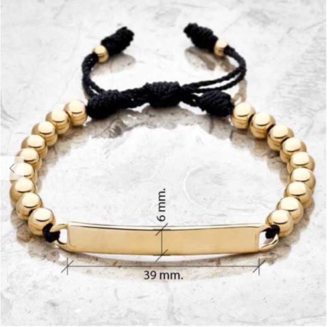 pulsera de balines con placa - Imagen 2