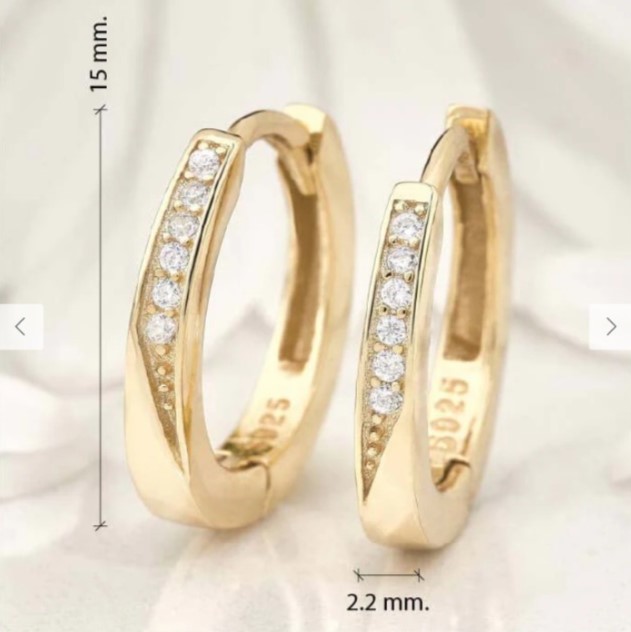 Aretes Gipsy Plata oro - Imagen 5