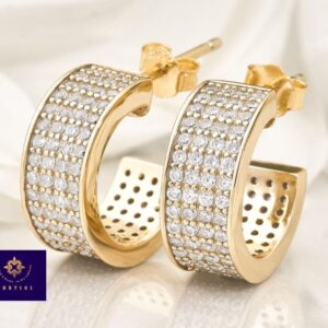 Aretes olimpia plata oro