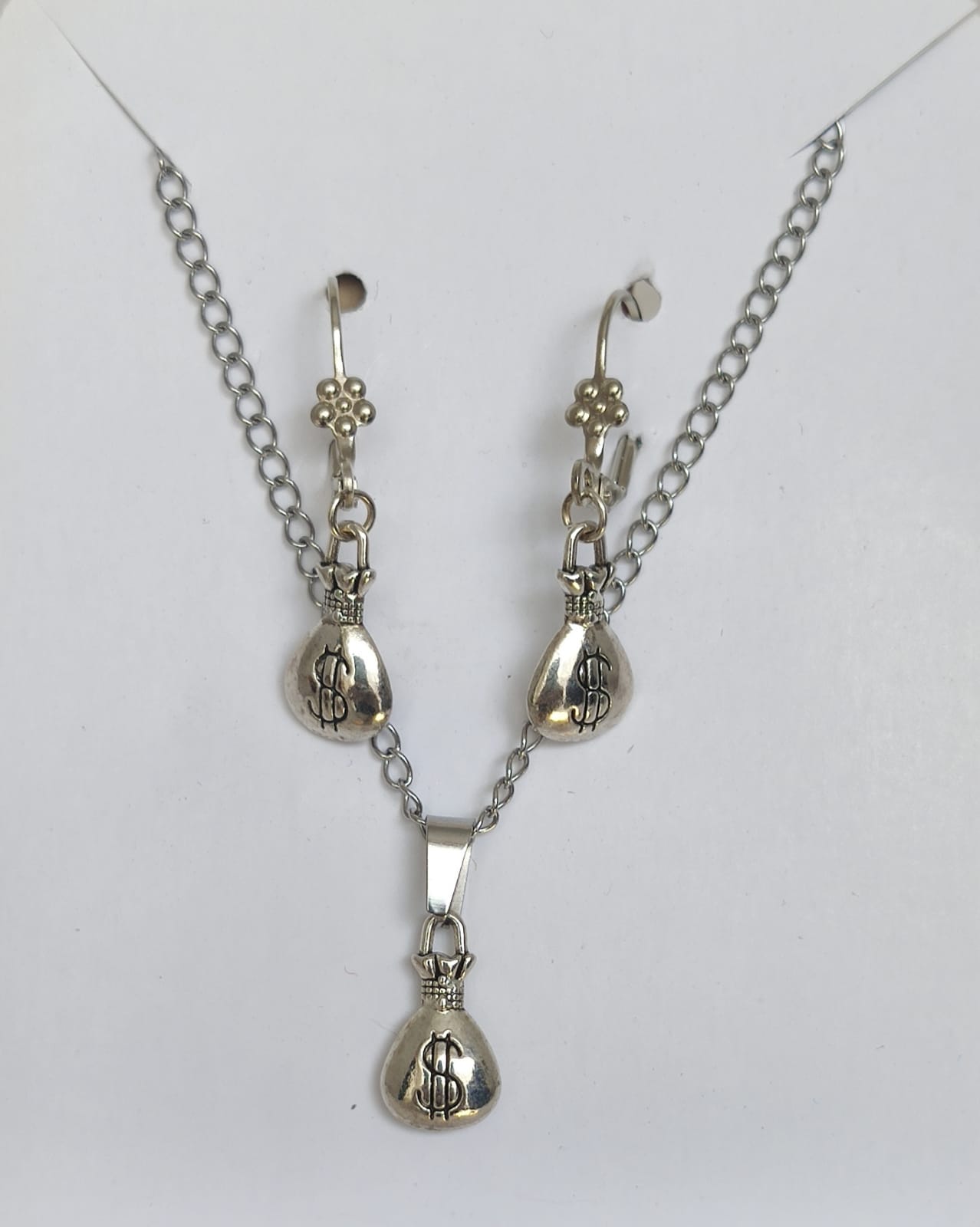 Set de cadena y aretes Bolsa de Dinero - Imagen 2
