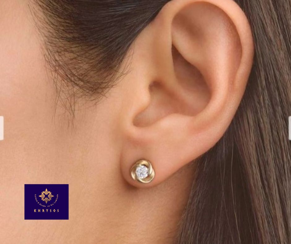 Aretes Topi plata oro - Imagen 3